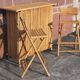 Bamboo counter or bar. (With 2 folding high chairs)