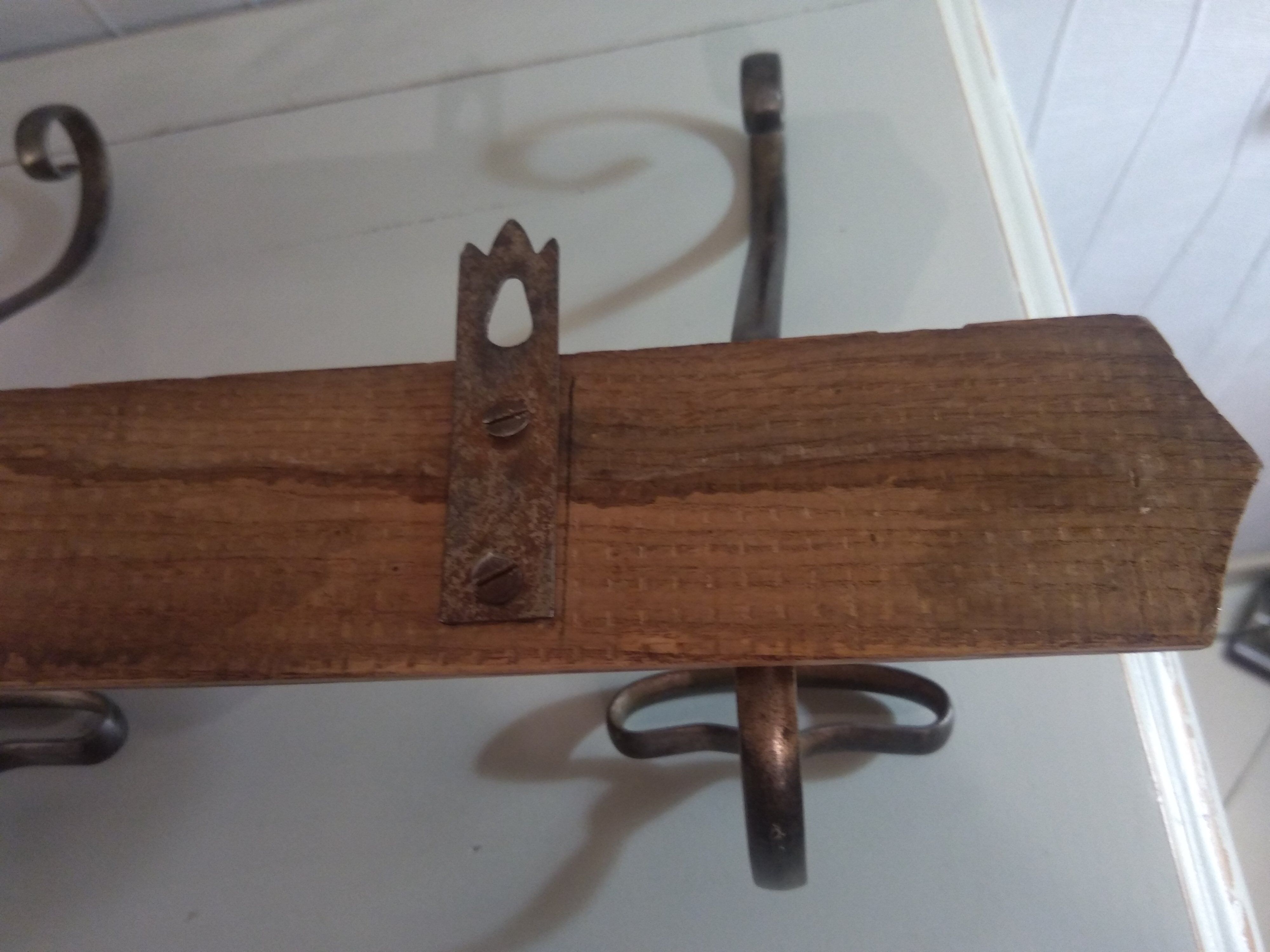 Coat rack wood and metal