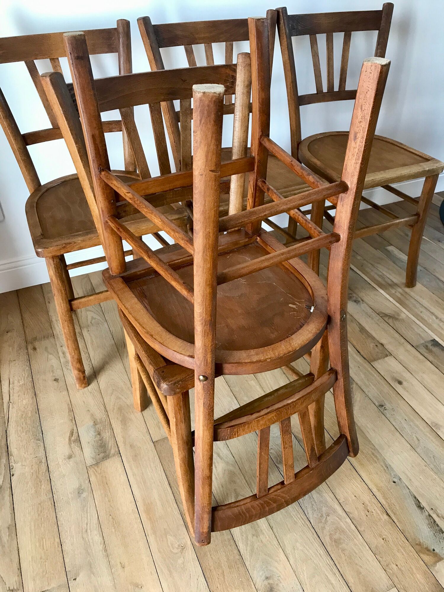 Set of 5 Luterma bistro chairs 50s