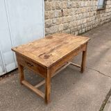 Petit table de ferme avec deux tiroirs