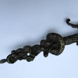 Old bronze pediment