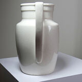 Large Art Deco toilet bowl, antique cracked faience.