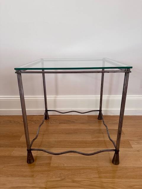 Marktex Beistelltisch mit Glasplatte (2000) – elegantes Vintage-Design mit