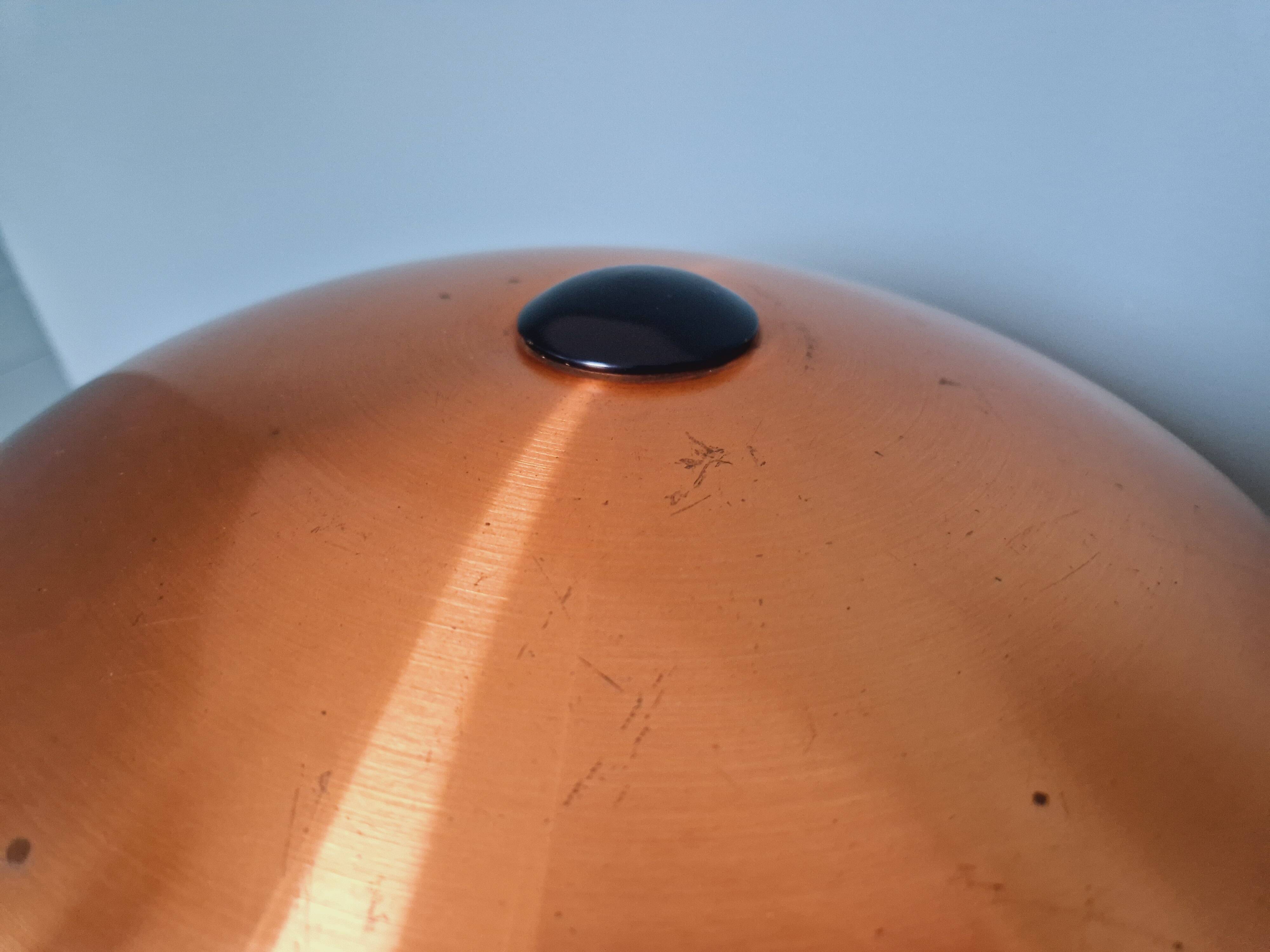 Large copper desk lamp, 1950s