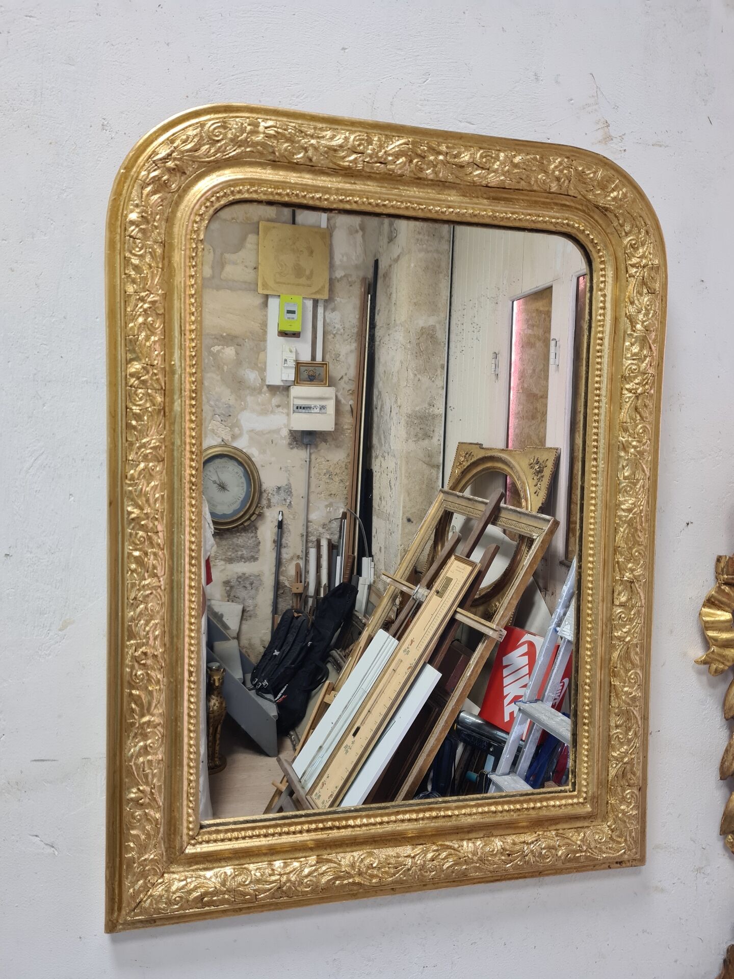 Antique gilded mirror in Louis Philippe style