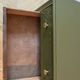 Art Deco chest of drawers - woody green - gold handles