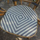 Ensemble de 6 fauteuils bistrot de terrasse en rotin type "parisienne".