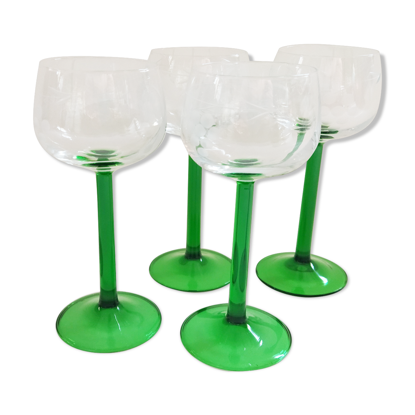 Engraved Alsace wine glasses