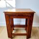 Ensemble de tables d'appoint ou tables gigognes vintage, 3 pièces, motif bois incrusté