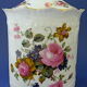 Pot à tabac en porcelaine anglaise à décor floral