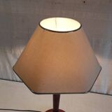 Table lamp by Unilux in wood and brass - mid 20th century.