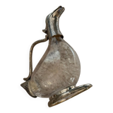 Silver-plated metal crystal decanter