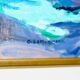 Original Swedish oil painting on panel "Coastal Scene" by D. Samuelsson