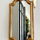 Ancien miroir doré rectangulaire 43 x 21 cm