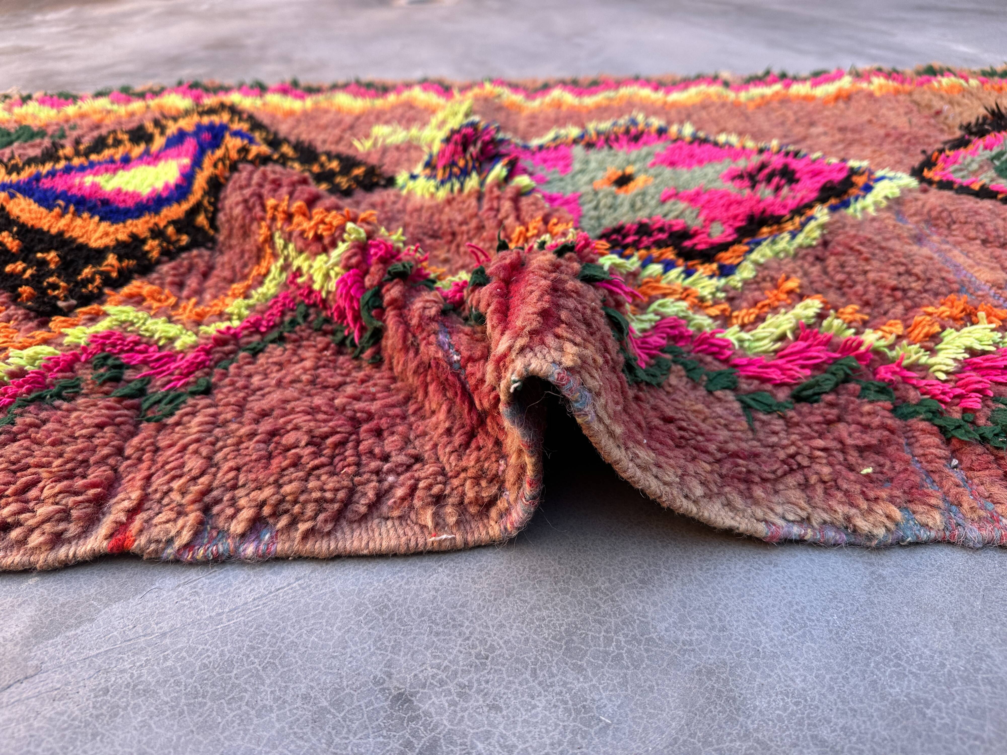 Tapis Marocain Boujad coloré - 90 x 246 cm