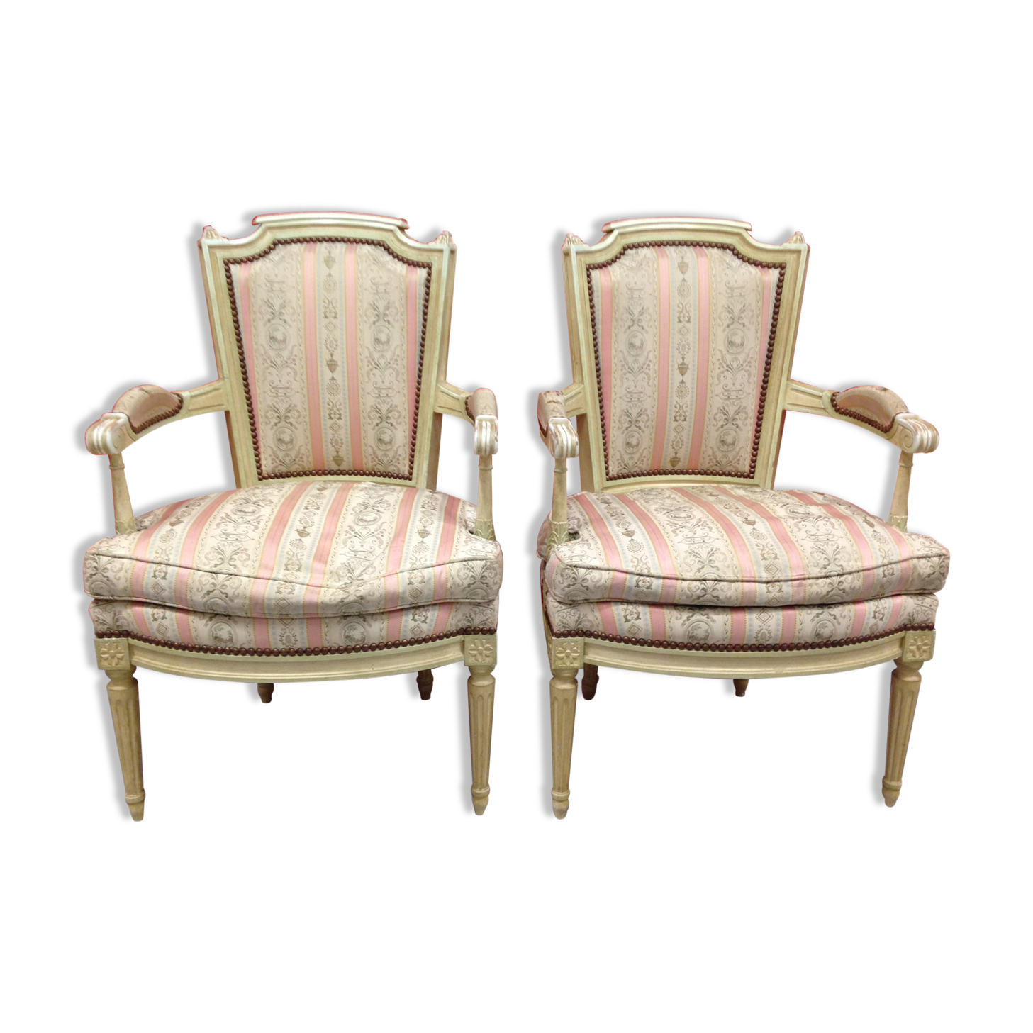 Pair of convertibles style Louis XVI tapered legs