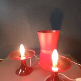 Red ikea lamps