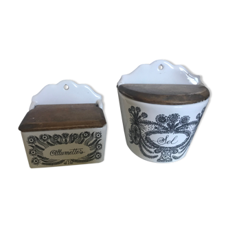 Duo of ceramic pots