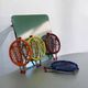 60s Kids Table with 4 Colourful Folding Chairs – Vintage Children Furniture Set