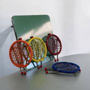 60s Kids Table with 4 Colourful Folding Chairs – Vintage Children Furniture Set