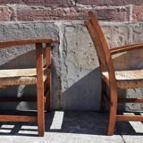 Pair of straw armchairs (Josep Torres Clavé, 1936)
