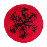 Round carpet vintage 70s wool