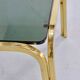 Midcentury Italian Brass And Smoked Glass Coffee Table
