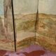 20th century three-leaf painted screen