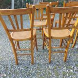 9 wooden bistro chairs, Luterma style