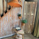 Rattan floor lamp