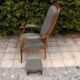 Voltaire armchair and footrest