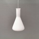 Hanging lamp in milky white glass