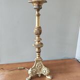 Golden wooden lamp base