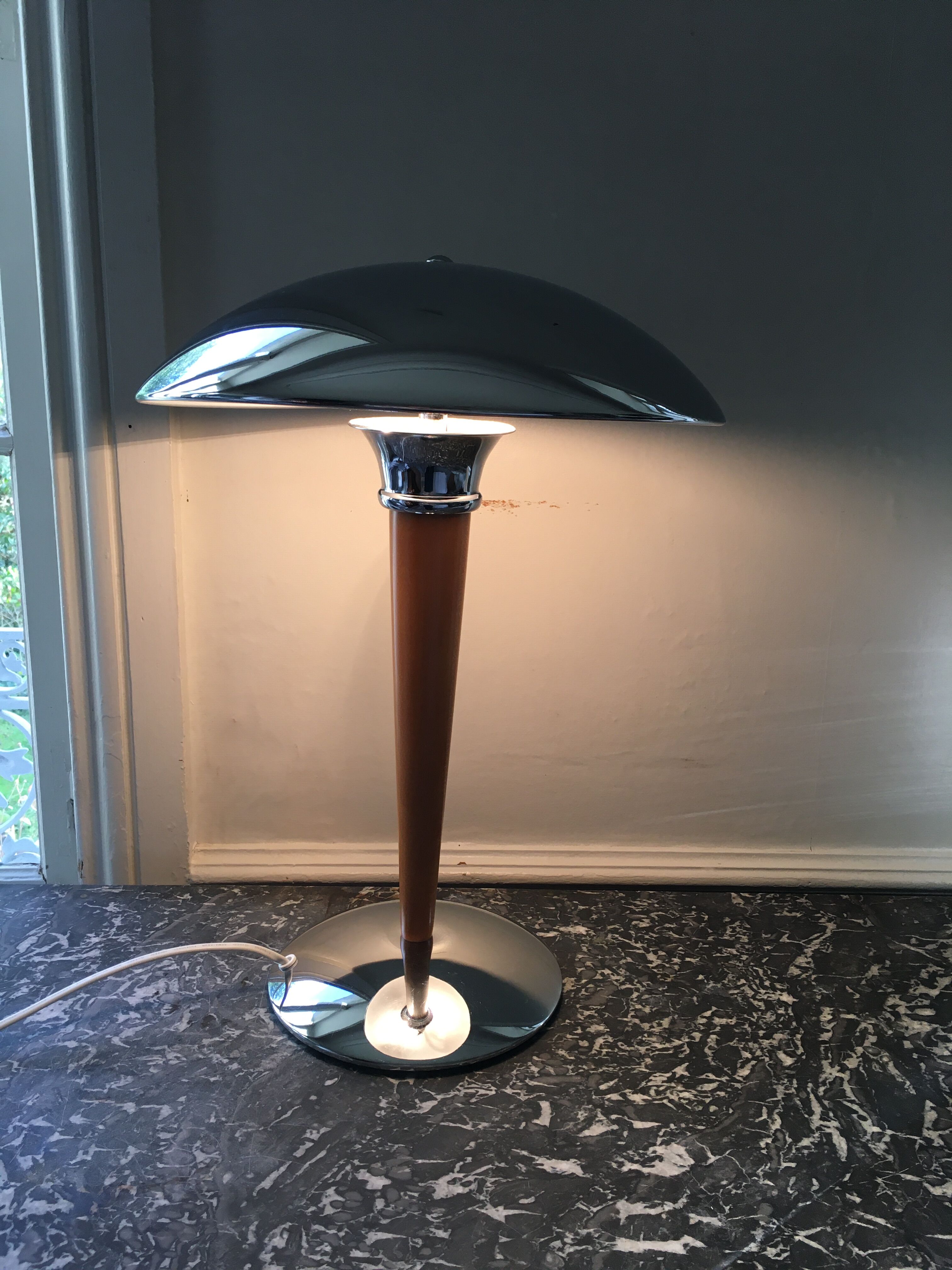 Chrome mushroom lamp 80