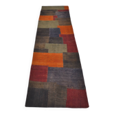Colorful Vintage Wool Kilim Runner sku 3851