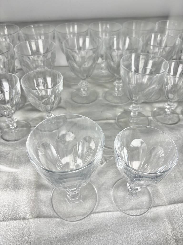 Verres cristal vintage1980 x 20