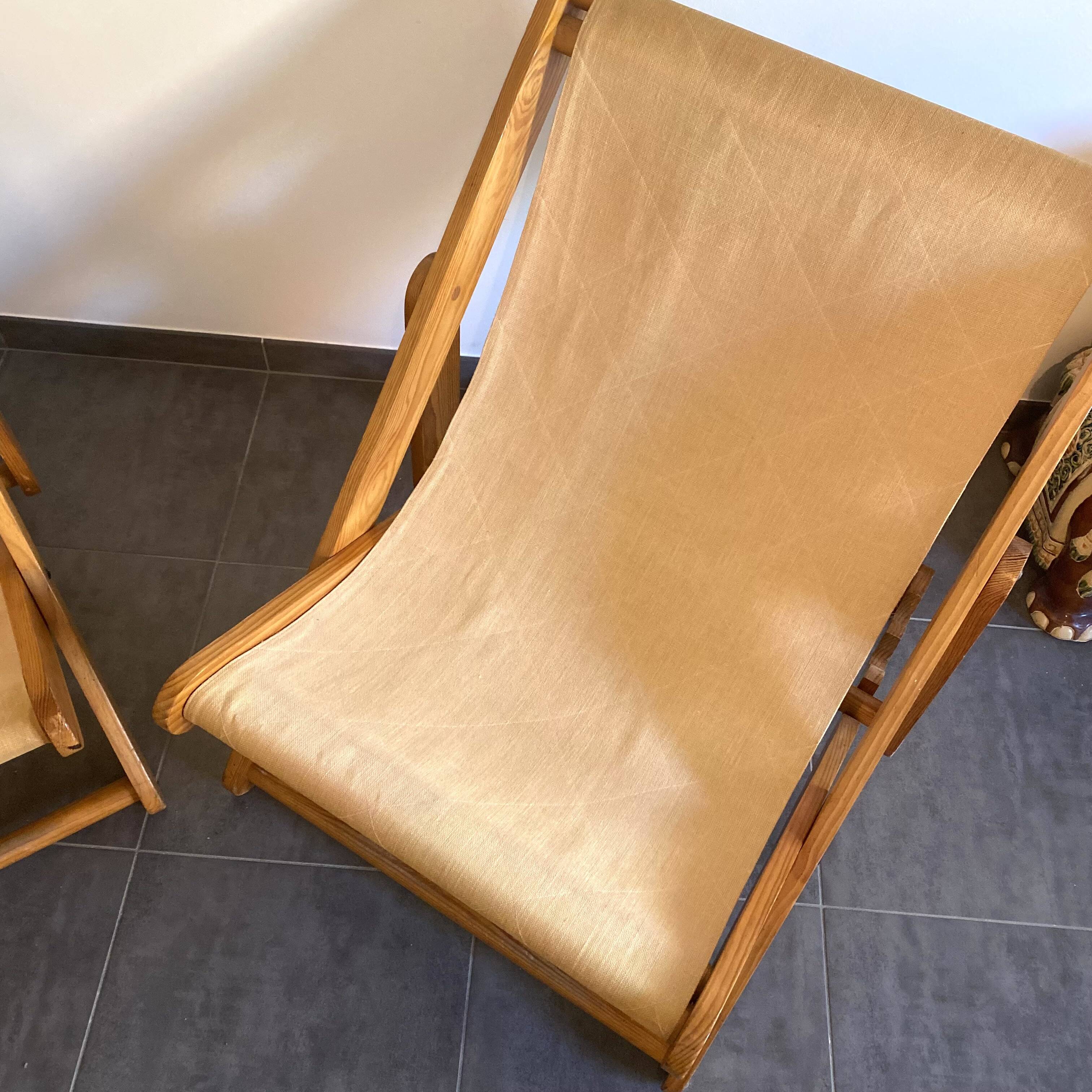 Paire de fauteuils lounge vintage de Pierre Beguet, 1970