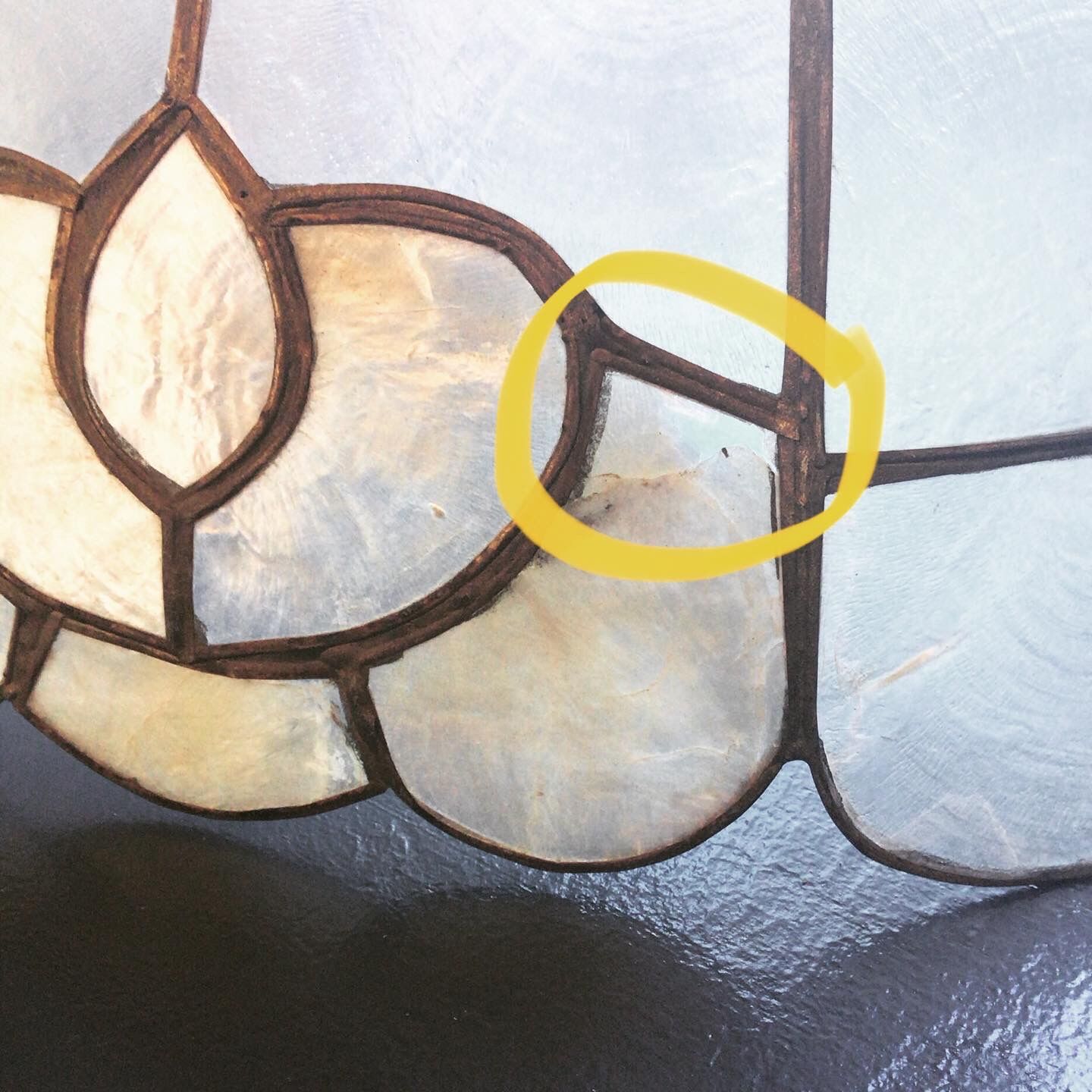 Art Deco mother-of-pearl pendant lamp