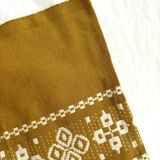 Basque pattern tablecloth, mustard