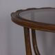 Vintage 1950s wood and glass coffee table, italian design