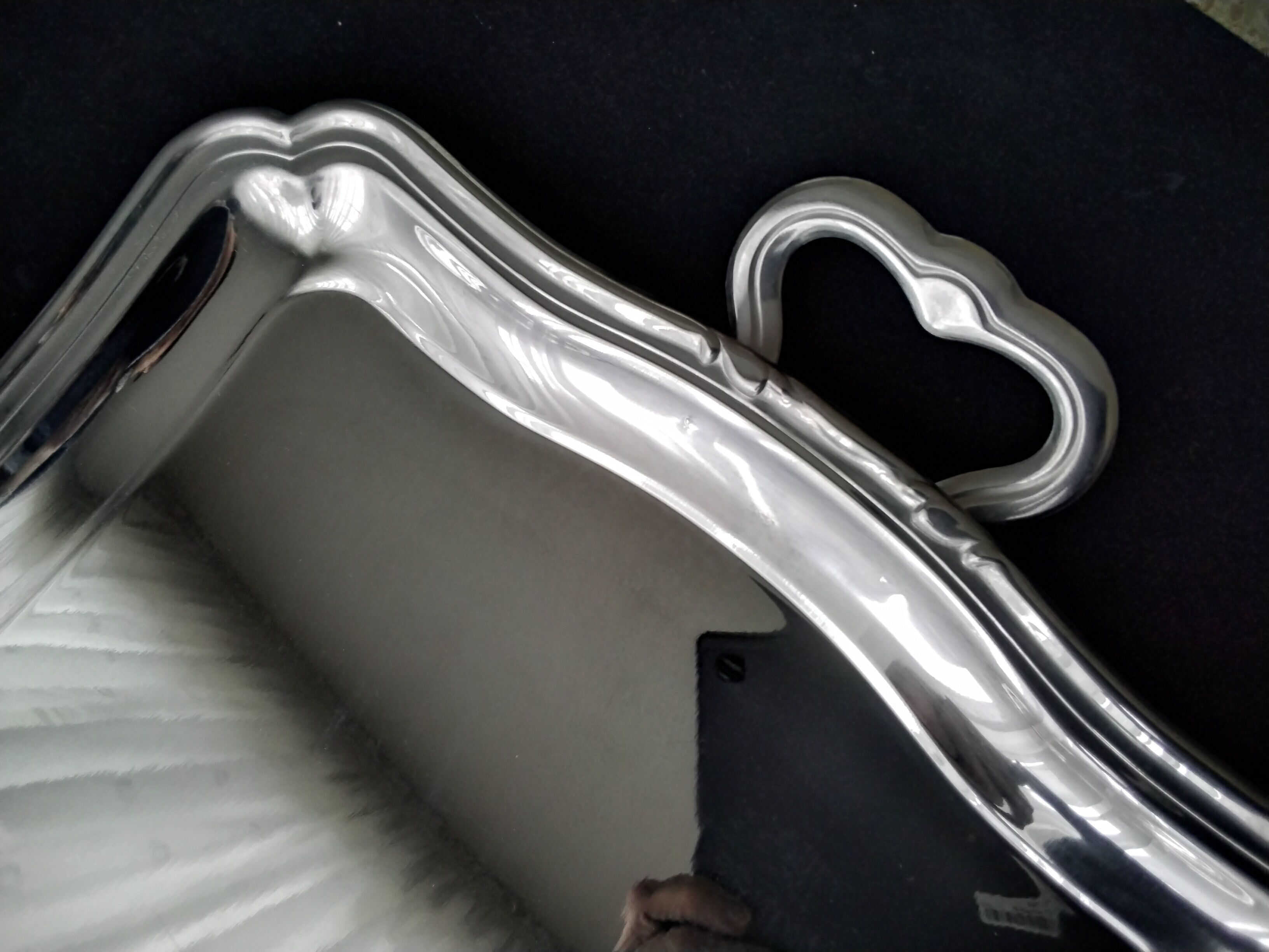 Stainless steel serving tray