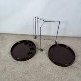 Vintage Chocolate Brown Bar Cart by Dal Vera Italy, 1960s