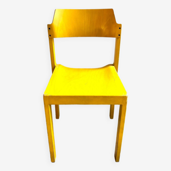 “Canto” chair in yellow wood by Schlapp Mobel