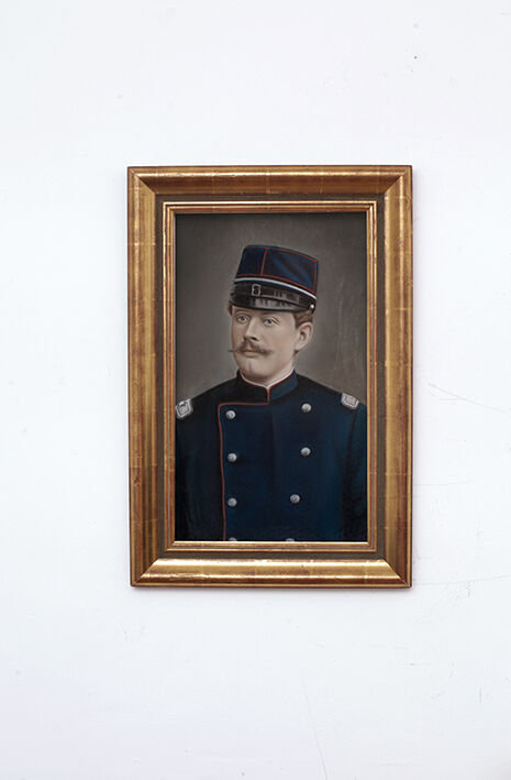 Portrait man pastel 1818 in gold frame