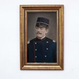 Portrait man pastel 1818 in gold frame