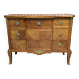 Transitional style inlaid chest of drawers