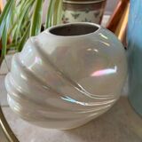 Vase art deco irisé années 80