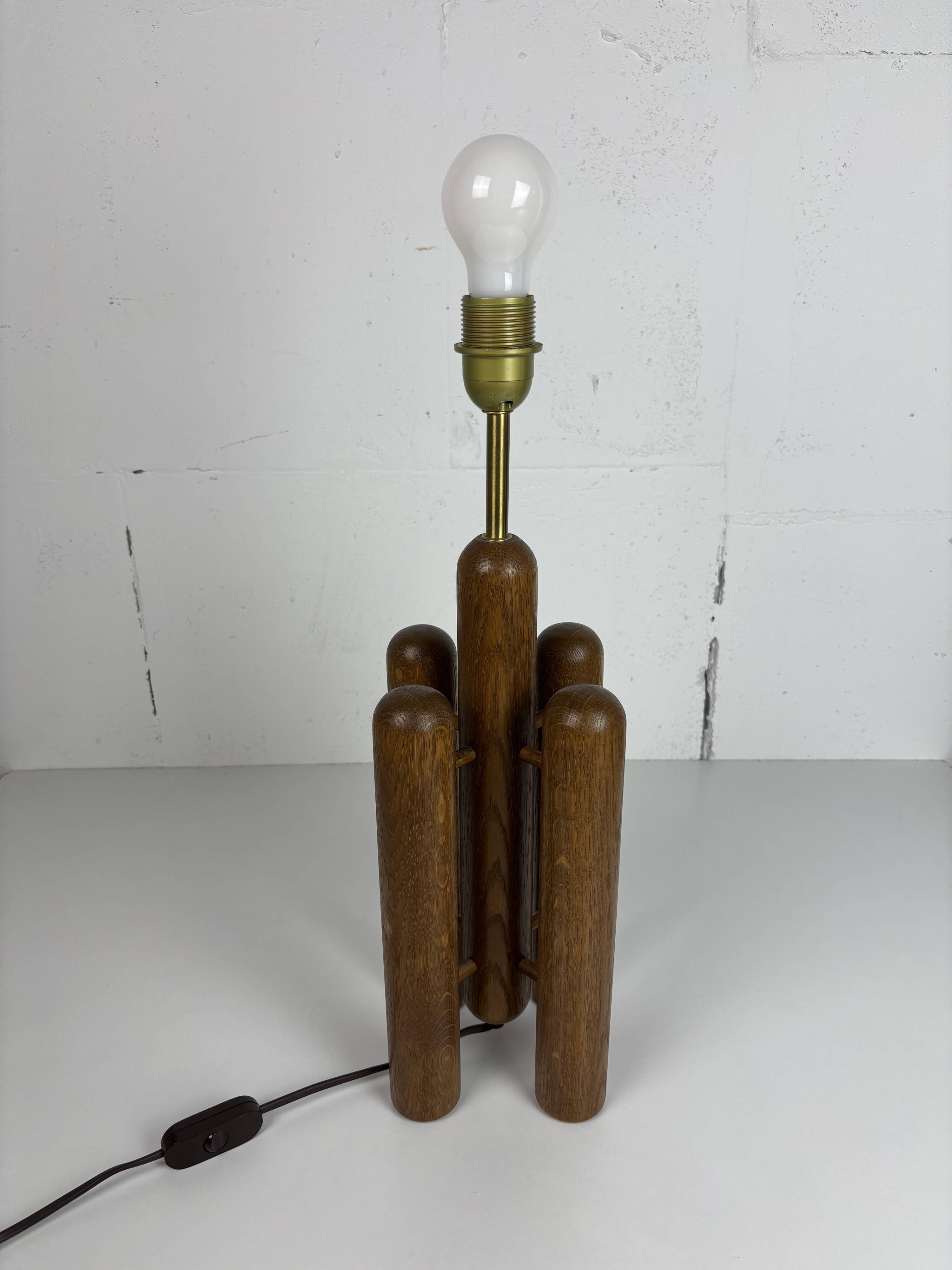Midcentury organic sculptural architectural mushroom table lamp by Temde