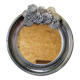 Round ceramic mirror with flower decoration by Catido