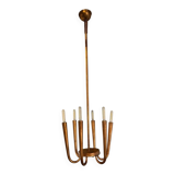 Rare Art Deco copper pendant light by Guglielmo Ulrich